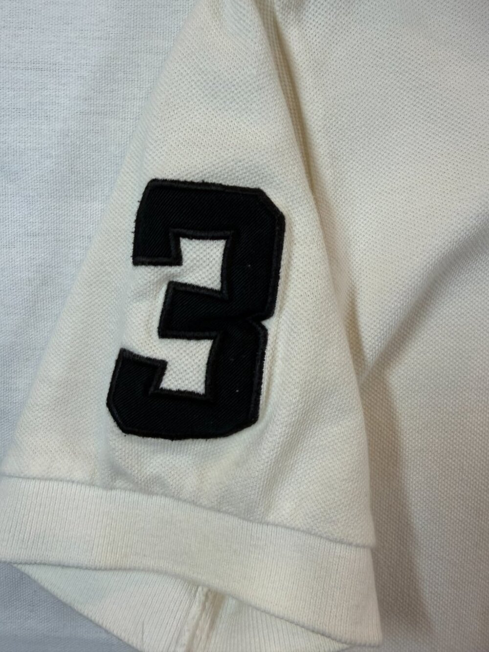 Polo Ralph Lauren Big Pony #3 Mesh Polo Shirt White Cream Men's S - Picture 6 of 8